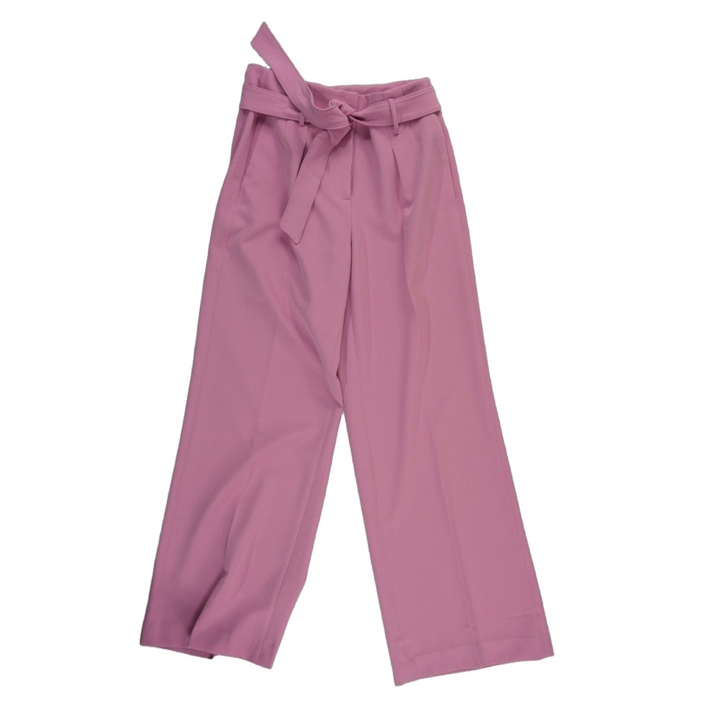 White House Black Market Pink Trousers Women's Size 6 Wide Leg High Rise Pants